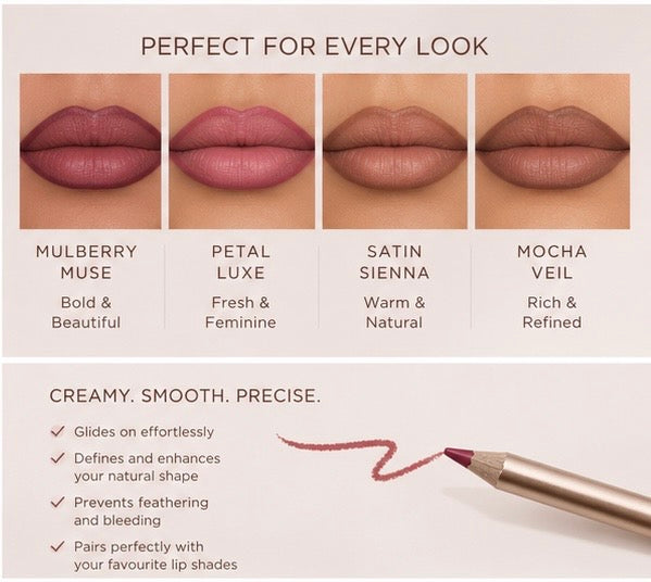 Baremuse Precision Creamy Lip Liners With Sharpner